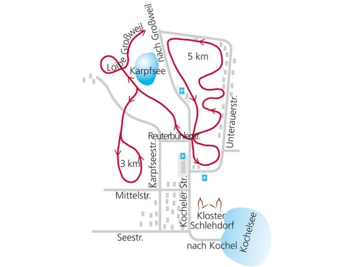 Loipenkarte Schlehdorf-Großweil Loipenkarte Schlehdorf-Großweil