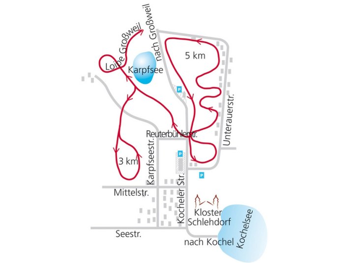 Loipenkarte Schlehdorf-Großweil